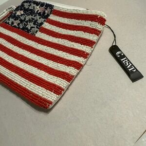 Charming Charlie RSVP Beaded American Flag Wristlet – NWT –‎ Handmade Beads
